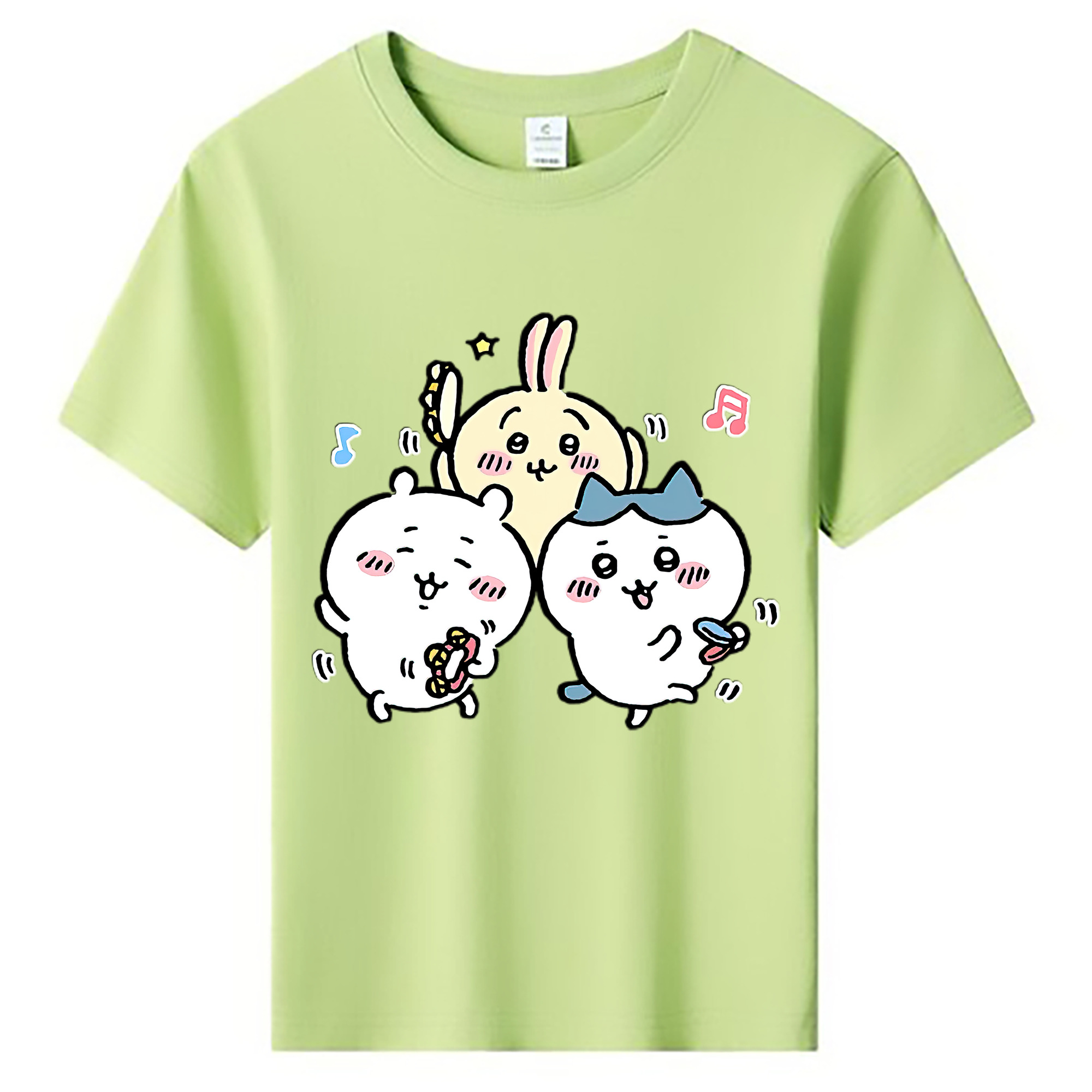 （画像用） ちいかわ ハチワレ Chii-kawa hachiware 綿100％キッズTシャツ（フロントプリント）